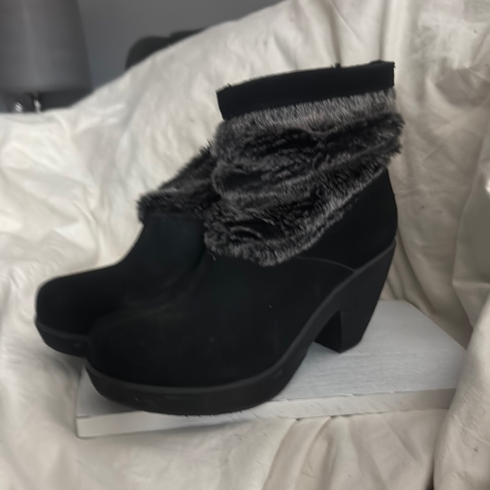 Women's Black Faux Fur Ankle Boots